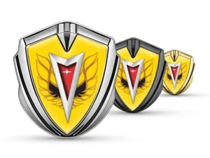 Pontiac Metal Abovedado Emblema Mínimo Estilo Global Tamaño